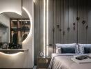 Modern bedroom with contemporary design and sophisticated decor