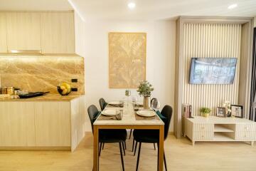 Elegant dining area with modern furnishings