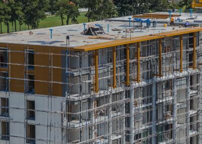 High-rise building under construction