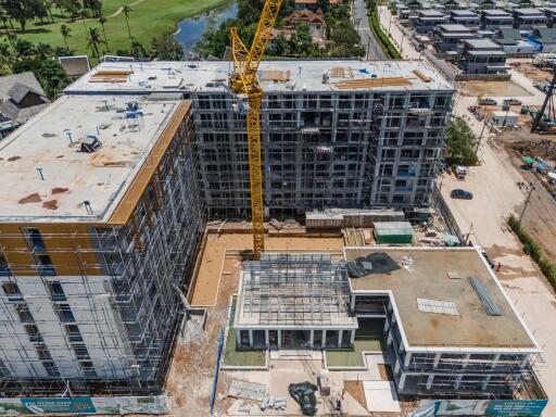 Ongoing construction of a multi-story residential building