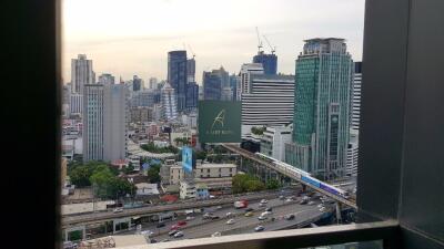 Skyline view of modern urban buildings