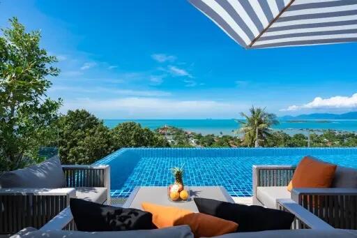 3-Bedrooms 2 Storey Villa Q Sea View in Bangrak Koh Samui " RENT"