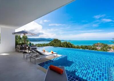 3-Bedrooms 2 Storey Villa Q Sea View in Bangrak Koh Samui " RENT"