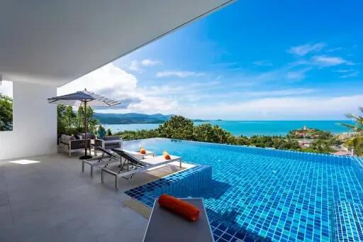 3-Bedrooms 2 Storey Villa Q Sea View in Bangrak Koh Samui " RENT"