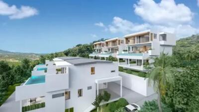 "3 Bedroom Stunning 2.5-Story Seaview Villa in Bophut, Koh Samui" "Off Plan"