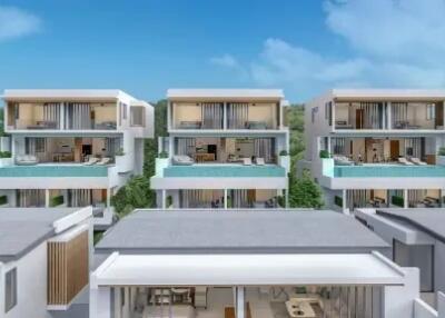 "3 Bedroom Stunning 2.5-Story Seaview Villa in Bophut, Koh Samui" "Off Plan"