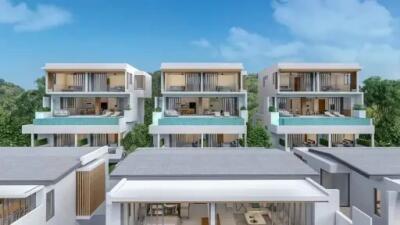 "3 Bedroom Stunning 2.5-Story Seaview Villa in Bophut, Koh Samui" "Off Plan"