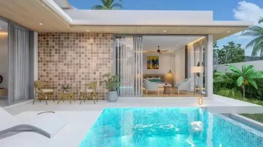 "2-Bedroom Tranquility: Luxurious Pool Villa in Bophut, Koh Samui"