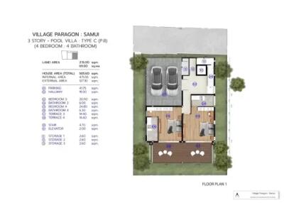 บ้านวิลล่าขายแบบรอสร้าง 4 ห้องนอน วิวทะเล ห่างจากชายหาดในบ่อผุดเพียง 3