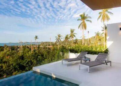 OFF PLAN Villa 4 bedroom sea view, 3 minutes from the beach in Bophut