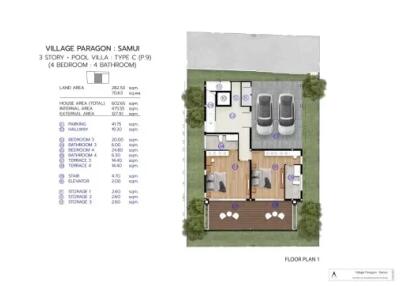 บ้านวิลล่าขายแบบรอสร้าง 4 ห้องนอน วิวทะเล ห่างจากชายหาดในบ่อผุดเพียง 3