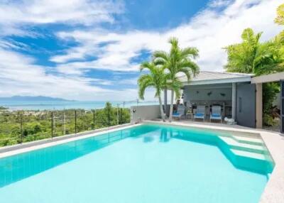 Spacious 4 Bedroom Pool villa Sea in Bophut Hillside