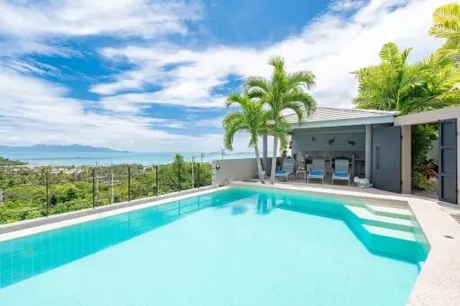 Spacious 4 Bedroom Pool villa Sea in Bophut Hillside