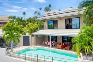 Spacious 4 Bedroom Pool villa Sea in Bophut Hillside