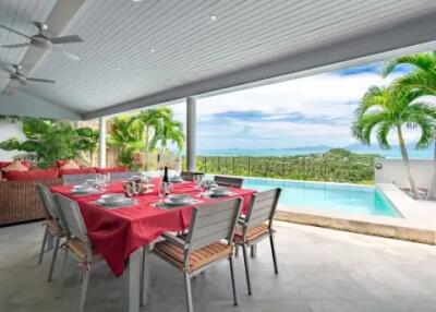 Spacious 4 Bedroom Pool villa Sea in Bophut Hillside