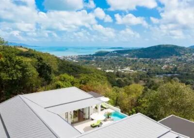 Stunning Sea view Pool Villa 4 Bedroom Bophut Hill