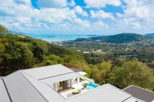 Stunning Sea view Pool Villa 4 Bedroom Bophut Hill