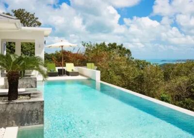 Stunning Sea view Pool Villa 4 Bedroom Bophut Hill