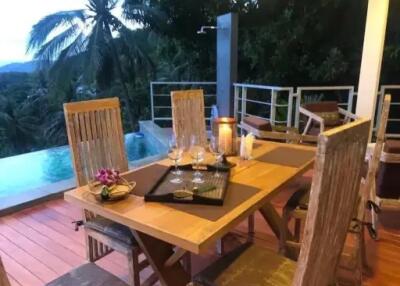 "Balinese Bliss: 2-Bedroom Villa with Breathtaking Views in Lamai"