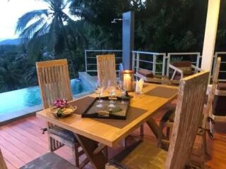 "Balinese Bliss: 2-Bedroom Villa with Breathtaking Views in Lamai"