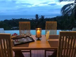 "Balinese Bliss: 2-Bedroom Villa with Breathtaking Views in Lamai"