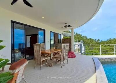 "Balinese Bliss: 2-Bedroom Villa with Breathtaking Views in Lamai"