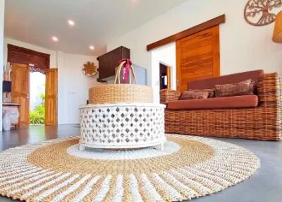 "Balinese Bliss: 2-Bedroom Villa with Breathtaking Views in Lamai"