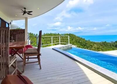 "Balinese Bliss: 2-Bedroom Villa with Breathtaking Views in Lamai"