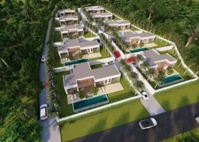 Luxury 2-Bedroom and 3-Bedroom Villas Just 2 Minutes from the Beach in Lam Set, Koh Samui "Leasehold"