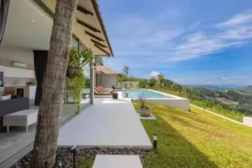 4 Bedrooms Hillside Villa in Bophut Koh Samui " Free hold"