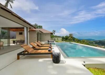 4 Bedrooms Hillside Villa in Bophut Koh Samui " Free hold"