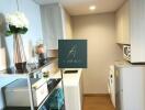 Modern laundry area with cabinet space