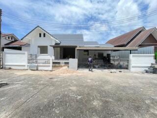 Front view of a residential house