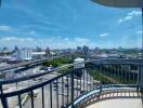 Balcony view overlooking the city and roads