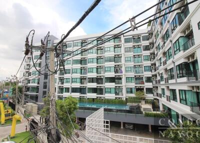 Exterior view of a multi-story residential building