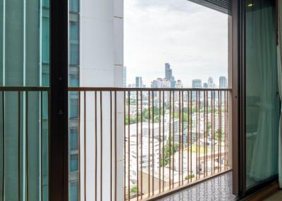 Scenic view from a balcony with glass sliding doors