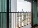 Scenic view from a balcony with glass sliding doors