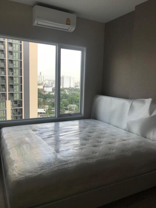 Bedroom with bed and window view