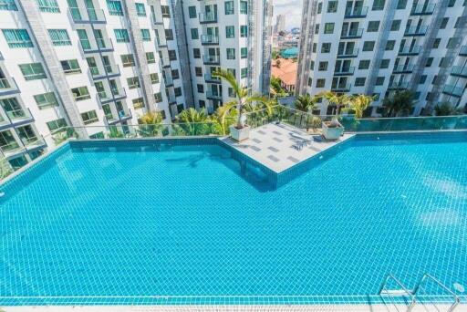 View of residential complex with swimming pool