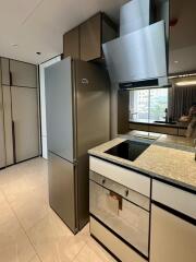 Modern kitchen with stainless steel appliances