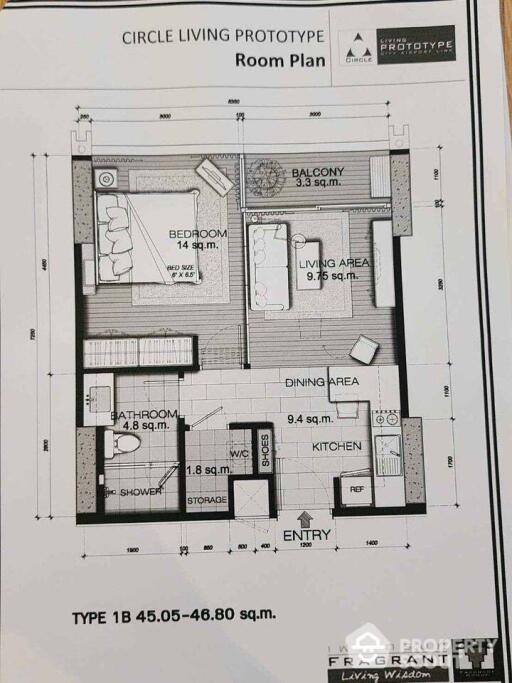 1-BR Condo at Circle Living Prototype New Petchburi near MRT Phetchaburi