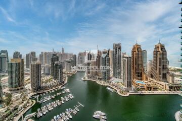 High floor   Full Marina view  Fully Furnished