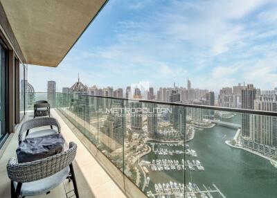 High floor   Full Marina view  Fully Furnished