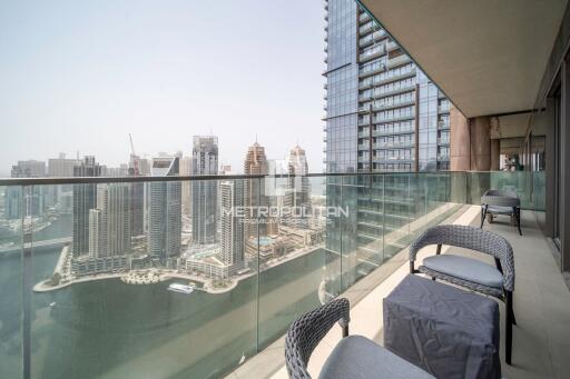 High floor   Full Marina view  Fully Furnished