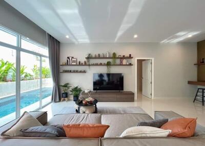 Spacious living room with modern décor