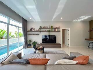 Spacious living room with modern décor