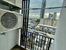 Balcony view with air conditioning units