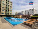 Condominium exterior with swimming pool