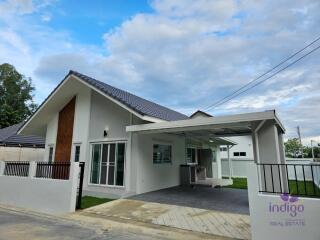 New house for sale one stoery house 3 bedroom 2 bathroom land size 72.7 sqw at Donkeaw , Maerim ,Chiang Mai