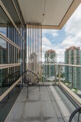 Balcony with city view